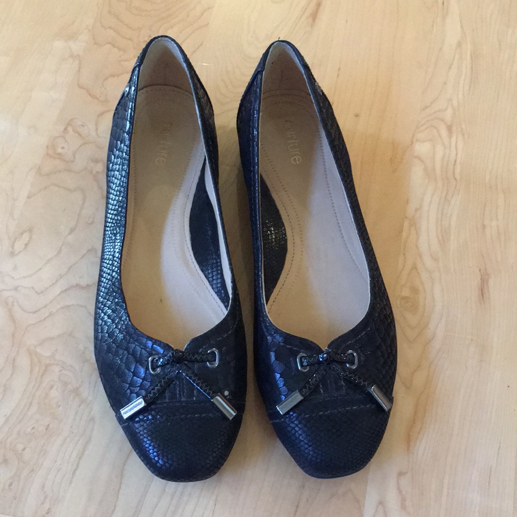 Nurture Mayler Leather Flats Snake Pattern